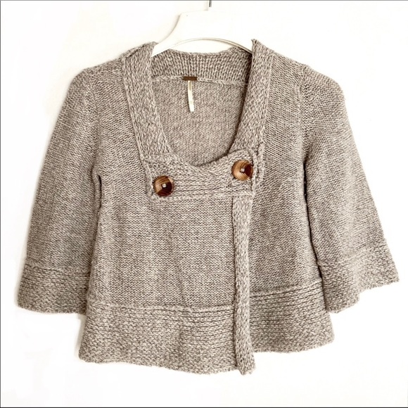 Women’s Size XS Free People wool crop sweater - Picture 2 of 7